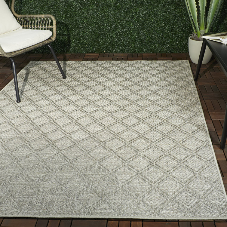 Oliver Mccourt Handmade Flatweave Light Gray Indoor/Outdoor Rug